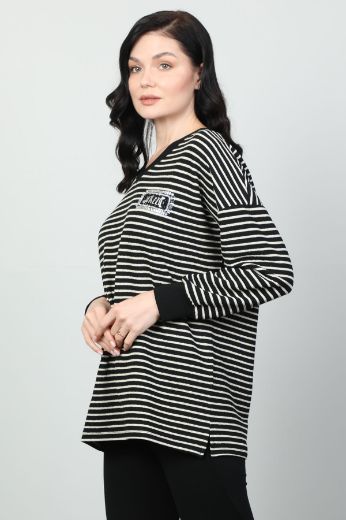 Vazzo&Green Apple 8604 SIYAH Kadın Sweatshirt resmi