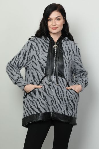 Picture of Vazzo&Green Apple 2030 GREY WOMANS CARDIGAN