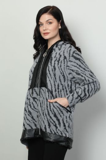 Picture of Vazzo&Green Apple 2030 GREY WOMANS CARDIGAN