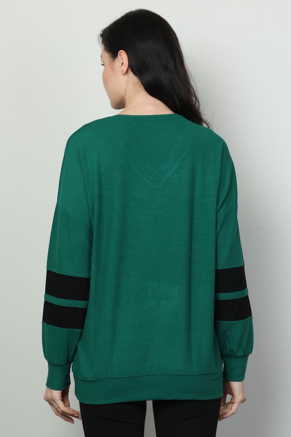 Vazzo&Green Apple 8571 YESIL Kadın Sweatshirt resmi