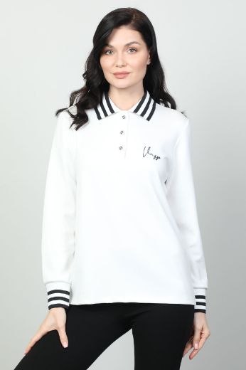 Vazzo&Green Apple 8581 EKRU Kadın Sweatshirt resmi