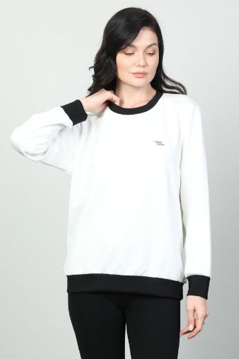 Vazzo&Green Apple 8532 EKRU Kadın Sweatshirt resmi