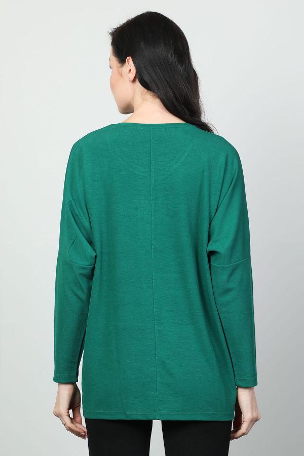 Vazzo&Green Apple 8559 YESIL Kadın Sweatshirt resmi