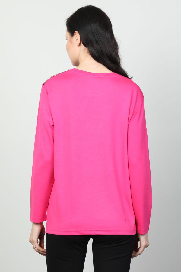 Vazzo&Green Apple 8549 PEMBE Kadın Sweatshirt resmi