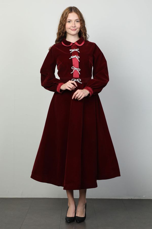 Dozza Fashion 2545 BORDO Kadın Elbise resmi